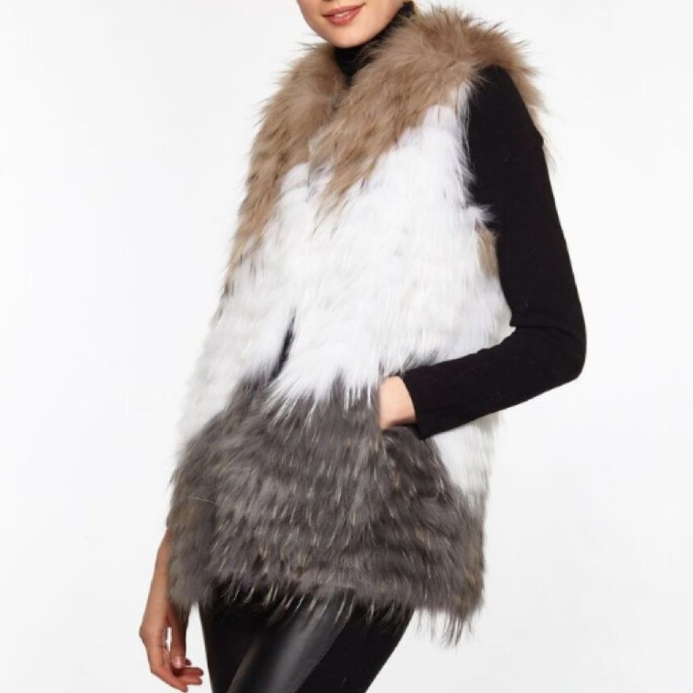 Linda Richards Unique Fox Fur Ombre Vest